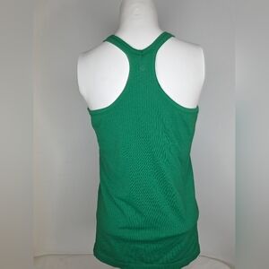 Lululemon Size 12 Atlhetica Green Ribbed Women's Tank Top